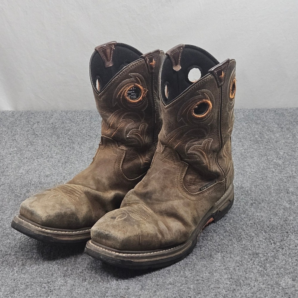 Dan Post Work Boots Mens 11.5 Brown Waterproof Comp Toe Western Cowboy DP69414